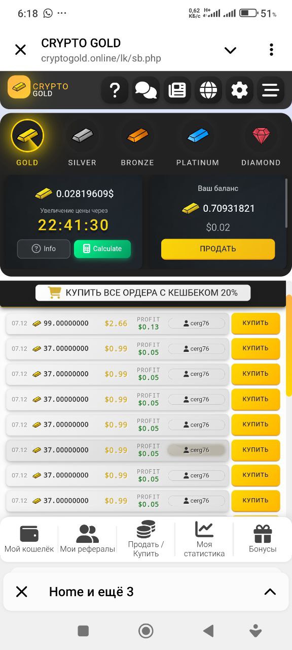 Золотые Слитки: Пассивный Доход с Ростом 100% в Месяц? Разбираем Механику!
