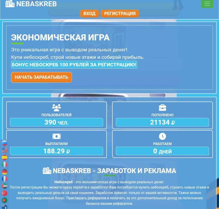 NEBOSKREB: Обзор нового проекта для заработка – Маркетинг, риски и рефбек